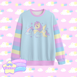 ♡ magic pegasus sweatshirt - blue ♡