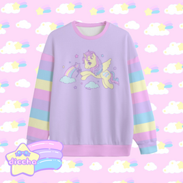 ♡ magic pegasus sweatshirt - purple ♡