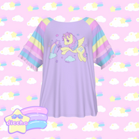 
              ♡ magic pegasus frilly tee - purple ♡
            