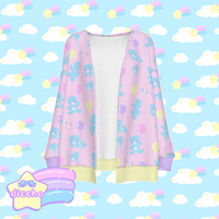 
              ♡ baby bears n balloons cardigan - pink ♡
            