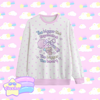 
              ♡ the bigger the keychains sweatshirt - white ♡
            