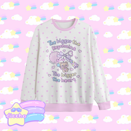 ♡ the bigger the keychains sweatshirt - white ♡