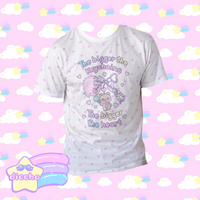 
              ♡ the bigger the keychains cotton tee - white ♡
            