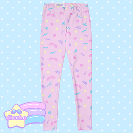 ♡ cutie squiggles leggings - pink ♡