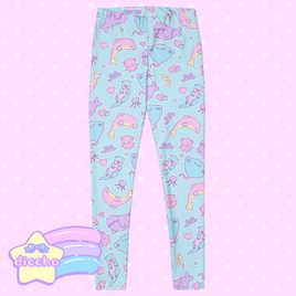 ♡ sea pets leggings - blue ♡