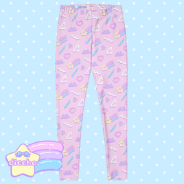♡ starry squiggles leggings - pink ♡