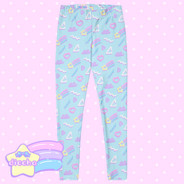♡ starry squiggles leggings - blue ♡