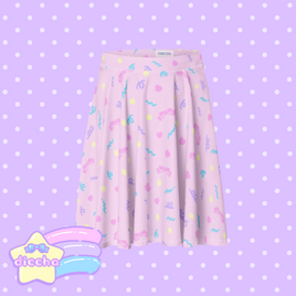 ♡ cutie squiggles skirt - pink ♡