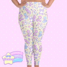 ♡ magical pets plus size leggings - yellow ♡