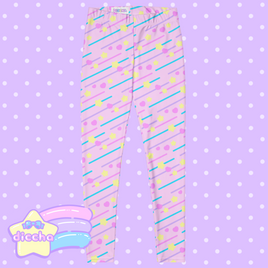 ♡ fancy stripes n hearts leggings ♡