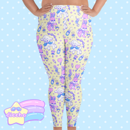 ♡ nursery cuties plus size leggings - yellow ♡