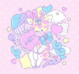 ♡ cozy giraffe art print PREORDER ♡