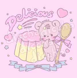 ♡ delicious pudding art print ♡