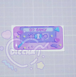 ♡ fancy cassette epoxy sticker ♡