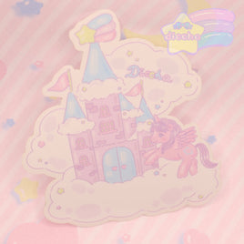 ♡ dreamy castle clear vinyl sticker ♡
